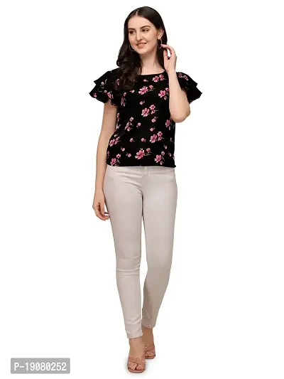 Trendy Womens double sleeves Printed Top-thumb2
