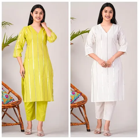 Fancy Kurta Bottom Set For Women Pack Of 2