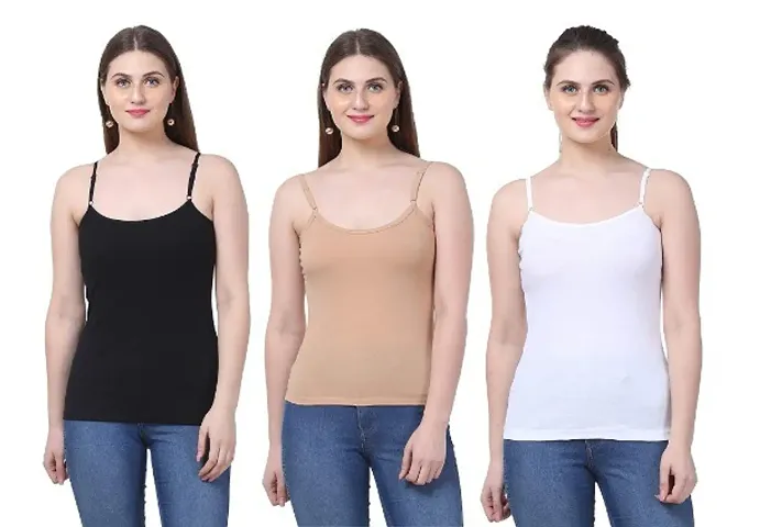 Trendy Solid Camisole Pack of 3