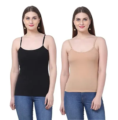 Cotton Solid Camisoles Combo 2 For Women