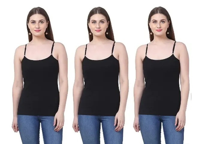 Trendy Solid Camisole Pack of 3