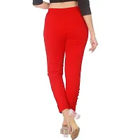 Multicoloured Cotton Lycra Elasticated Trousers   Capris For Women-thumb1