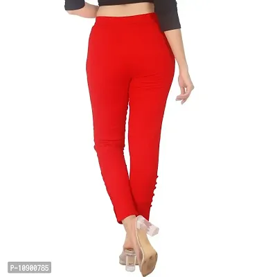 Multicoloured Cotton Lycra Elasticated Trousers   Capris For Women-thumb2