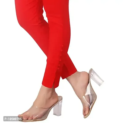 Multicoloured Cotton Lycra Elasticated Trousers   Capris For Women-thumb4