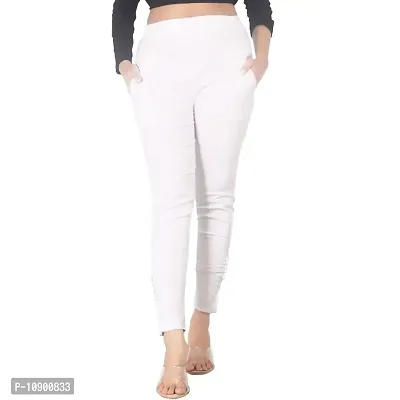 Women Cotton Lycra Stretchable Cigarette Trouser Pant-thumb0