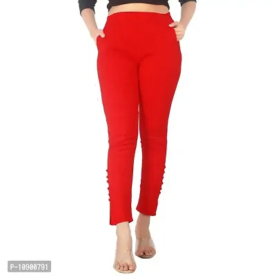 Women Cotton Lycra Stretchable Cigarette Trouser Pant Combo set of 2-thumb3