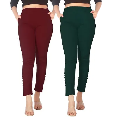 Buy Green Leggings for Women by Plus Size Online | Ajio.com