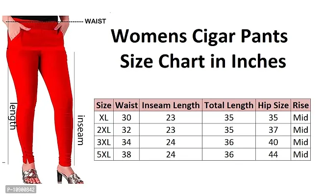 Women Cotton Lycra Stretchable Cigarette Trouser Pant-thumb4