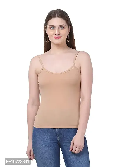 Stylish Multicoloured Cotton Solid Regular Camisoles For Women-thumb3