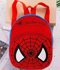 Kids School Bag (Red Minnie  Spiderman) Soft Plush Backpacks Cartoon Boys Girls Baby (2-5 Years) (PACK OF 2 BAGS)||kids bag||kids school bag||-thumb1