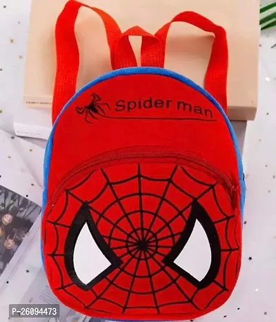 Kids School Bag (Red Minnie  Spiderman) Soft Plush Backpacks Cartoon Boys Girls Baby (2-5 Years) (PACK OF 2 BAGS)||kids bag||kids school bag||-thumb2