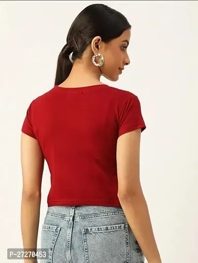 Classic Cotton Crop Top for Women-thumb5