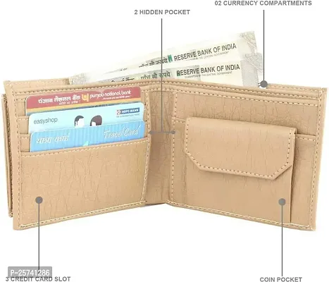 DRYZTOR@ Mens Artificial Leather Wallet (ATM Beige)-thumb2