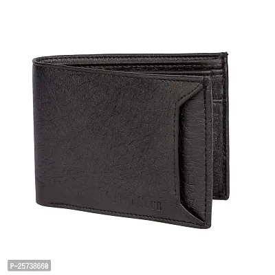 DRYZTOR Pure Leather Album Tan Men's Bi Fold Leather Wallet with Card Holder and Coin Pocket Black?-thumb0