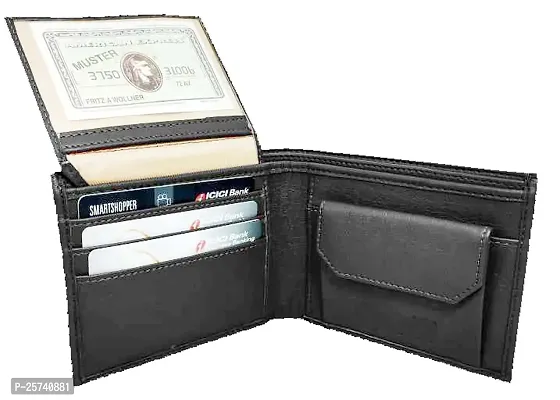 DRYZTOR ? Men's Genuine Leather Wallet RFID Blocking Wallet for Men (Black)-thumb2