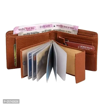 DRYZTOR PU Leather Credit Debit Card Holder Money Wallet Snap Purse for Men's-thumb2