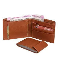 DRYZTOR PU Leather Credit Debit Card Holder Money Wallet Snap Purse for Men's-thumb2