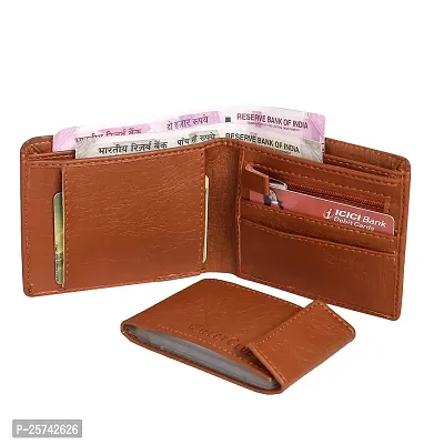 DRYZTOR PU Leather Credit Debit Card Holder Money Wallet Snap Purse for Men's-thumb3