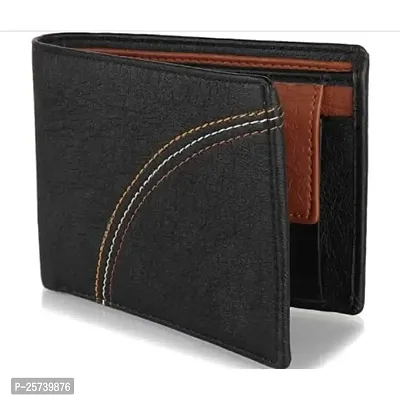 DRYZTOR Artificial/PU Leather Wallet for Men trilie Black (Black)