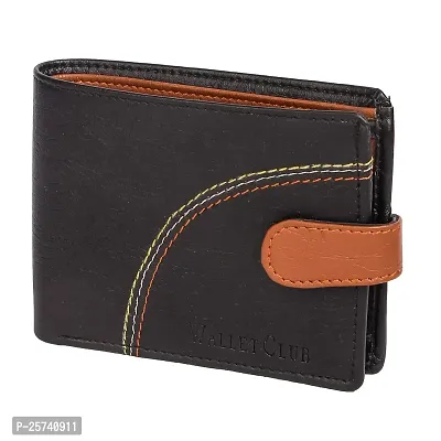 DRYZTOR ?Men's Artificial PU Leather Wallet trilie Black (BLACCK)