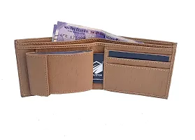 DRYZTOR PU Leather Credit Debit Card Holder Money Album Wallet Purse for Men's -Beige-thumb1