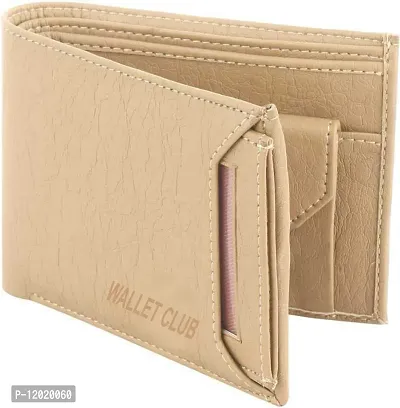 DRYZTOR Stylish Beige Mens Artificial leather Wallet ATM Tan-thumb0