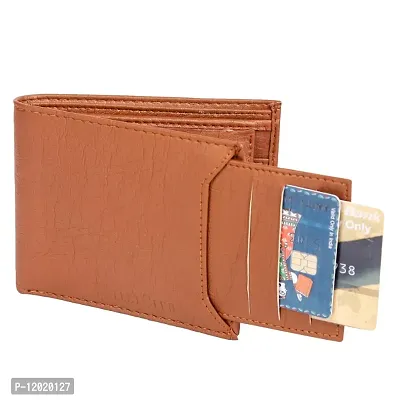 DRYZTOR Stylish TanMens Artificial leather Wallet ATM Tan-thumb0