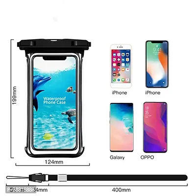 Universal Waterproof Pouch Cellphone Dry Bag Case for all mobile phone Moto up to 7.0 inch ndash; Transparent (Pack of 1)-thumb3