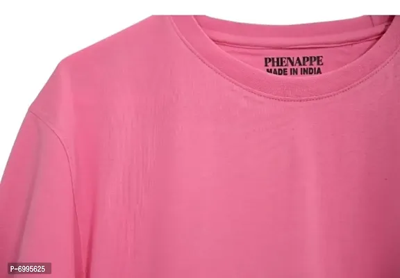 PHENAPPE Unisex Pink Colour T-shirt-thumb3