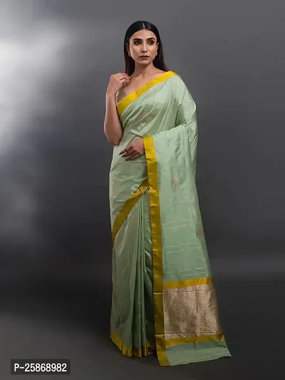 Stylish Cotton Saree With Blouse Piece For Women