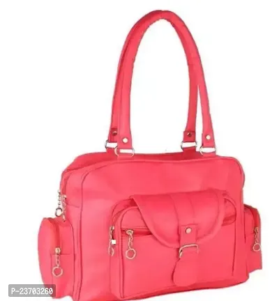 Stylish Red PU  Handbags For Women-thumb0