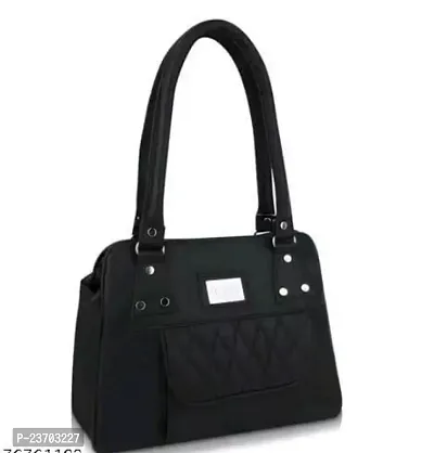 Stylish Black PU  Handbags For Women-thumb0