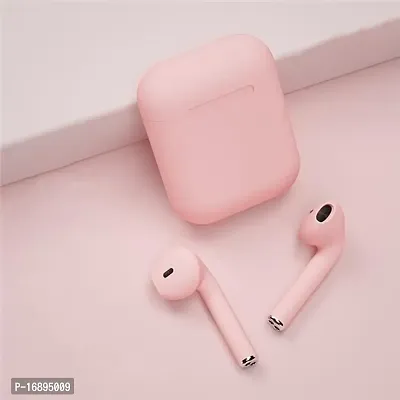 HLSTRIKES I12  TWS  EARPODS Bluetooth Wireless Earbuds Bluetooth Headset Bluetooth Headset  (PINK, True Wireless)-thumb0