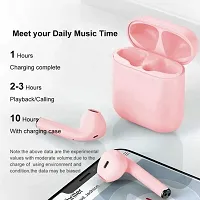 HLSTRIKES TWS i12 EARPODS Bluetooth with ACTIVE noise cancellation Wireless Earbuds Bluetooth Headset  (PINK, True Wireless)-thumb1