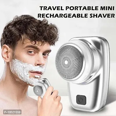 Classy Mini Portable Pocket Size Electric Razor and USB Rechargeable Shaver For Men-thumb0