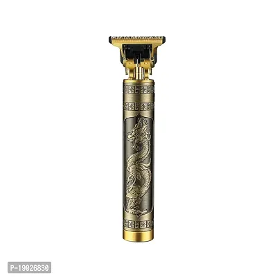 Professional T9 Rechargeable Cordless Electric Blade Beard Trimmer Hair Cut Fully Waterproof Trimmer 90 min Runtime 4 Length Settings  (Gold)-thumb5