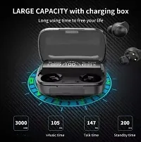 HLSTRIKES M10 TWS Bluetooth 5.1 Earphone Charging box wireless Earbuds Stereo Sports Waterproof with Microphone True Wireless Bluetooth Headset - ((Pack of - 1 - Black Color) (Black)-thumb3