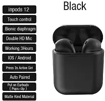 HLSTRIKES TWS BLACK  Bluetooth Ear Buds Bluetooth Headset in Ear Earbuds with Mic Touch Sensor with and High Bass Level Supporting All Smart Phone  Device-thumb1