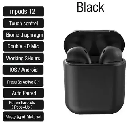 HLSTRIKES TWS BLACK  Bluetooth Ear Buds Bluetooth Headset in Ear Earbuds with Mic Touch Sensor with and High Bass Level Supporting All Smart Phone  Device-thumb2