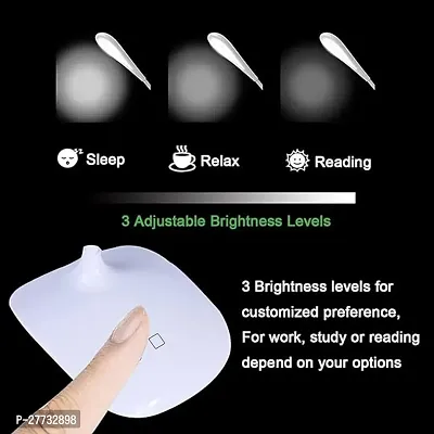 Led Touch On/off Switch Desk Lamp/Student Study Reading Dimmer Rechargeable Led Table Lamps White Pack of 1-thumb4