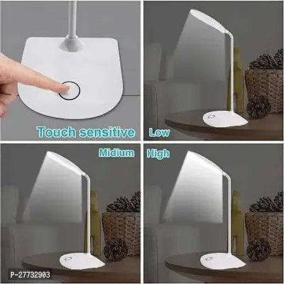 Led Touch On/off Switch Desk Lamp/Student Study Reading Dimmer Rechargeable Led Table Lamps White Pack of 1