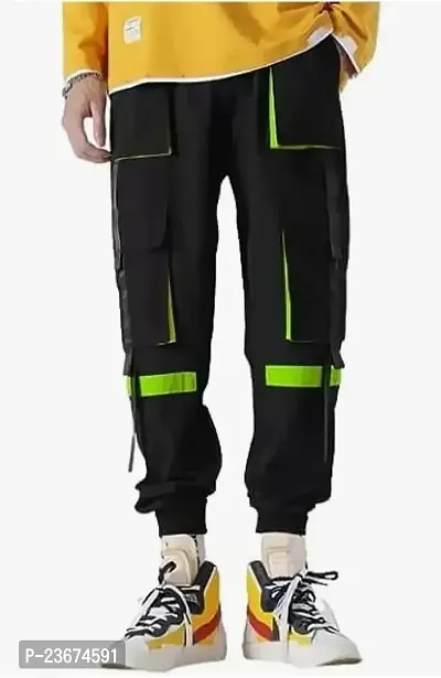 Menrsquo;s Stylish Relaxed Fit Jogger Track Pants for Hip Hop-thumb0