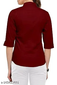 Women regular Slim Fit Formal Shirts for Office Wear-thumb2