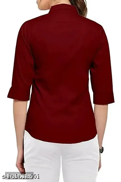 Women regular Slim Fit Formal Shirts for Office Wear-thumb3