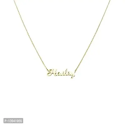 20 inches stainless steel (Princess) Name Pendants for women and girls with Golden Chain love locket for Gifting Jewellery-thumb5