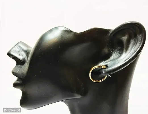 JDDCART Fashion Jewellery Stainless Steel golden Clips on Earings/Earrings for Men/Boys/Boyfriend Gifting Jewellery-thumb3