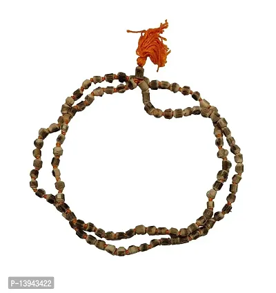 Tulsi Wood Meditation Mala For Poojan Jaap108 Crystal Mala Necklace-thumb3