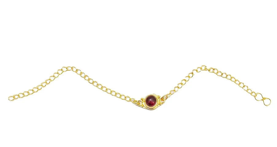 JDDCART Brass Rakhi Bracelet with vine color stone For Brothers Matte Style Rakhis For Bhaiya for Rakshabandhan