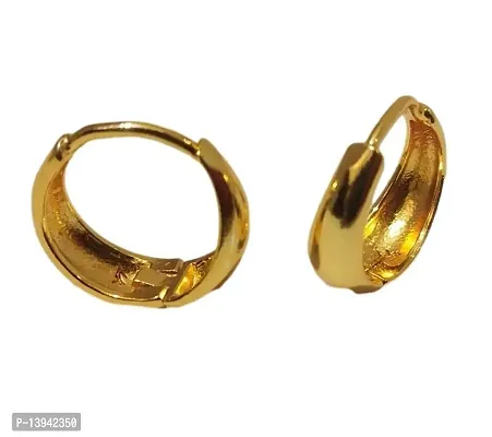 Pure Stainless Steel Men's Jewellery For Valentine Golden Bali Mens Billing Earing/Ear rings For Men/Gents/Boys/Boyfriend Golden Gifting Earring-thumb2