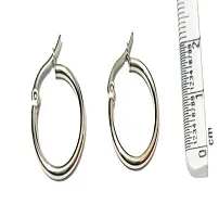 Pure Stainless Steel Men's Jewellery Valentine Gift Silver Bali Mens Earing/Earrings For Men/Gents/Boys/Boyfriend Silver Gifting Earring Jewellery-thumb2